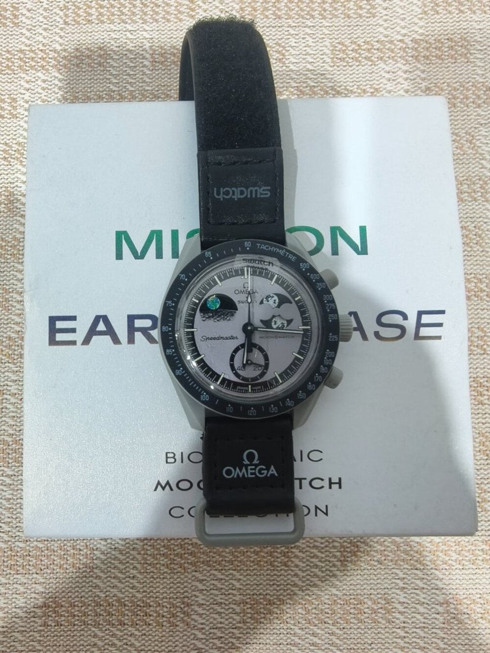 Swatch x Omega Bioceramic Moonswatch Mission To Earthphase Watch